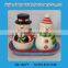 Decorative ceramic christmas candy dish with snowman painting