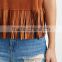 2015 China clothing manufacturers new designs fashion fringe tops for women