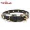 Luxury leather beads crystal dog pet collar