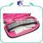 Multifunctional black pu leather cosmetic bag with handle