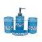 High quality blue funny bathroom accessories set