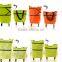 NEW POP design folding shopping bag with wheels, easy to use, easy to carry