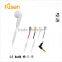 stereo bilateral headset Private logo wired earphones music stereo for mobile phone/pc white color cheap headsets