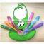 Bottom price new products 6 set silicone baby spoons fork