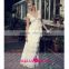 GS24 Hot Sale Sexy V Neck Lace Backless Wedding Dress Applique Floor Length Vestido De Novia Sirena 2015