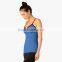 Girl Active Wear Black Mesh At Front Neckline With Racerback Yoga Tank Top