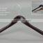 The HEAD deep color curved wooden hanger large size high quality top hanger for wholesale