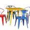 Stackable Chair Iron Industrial Stool/Indoor Wrought Iron Chairs HC-F005