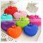 Wholesale high quality heart shaped silicone purse,coin purse of silicone