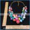 New fashon women exaggerate trendy mixcolor beaded costume necklace wholesale