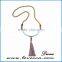 Personalized customized wholesale fashion yellow Tassel Pendant necklace