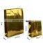 Embossing and logo gold foil custom printed black high quality paper gift bag