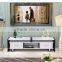 White and black modern tv stand