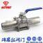 3pc extended welding floating ball valve with handles