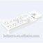 High power durable white USB charging travel power strip with 4 USB sockets