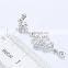 Bridal white gold plated pendant earring inlaid pure white cubic zirconia to India snapdeal flipkart