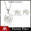 2016 New Earring Women Silver Stainless Steel Crystal Jewelry Set Cloud Pendant Necklace