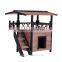 PawHut 2-Story Wood Indoor/Outdoor Cat House -Brown