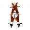 Qaba Kids Plush Ride On Walking Horse with Wheels - Brown