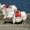 yak tail with skin, natural white/black color