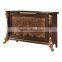 Luxury Italian Style Solid Wood 24K Gold Plated Bedroom Furniture/5PCS Italian Palace Bedroom Set(MOQ=1 SET)