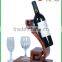 eco friendly single bottle decoravite animal wooden wine bottle holder for sale
