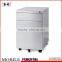 metal 3 drawers movable cabinet mobile pedestal accesssed handel