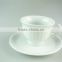 White stock lot for sale ceramic tea / coffee cup & saucer with color box 12 pieces set