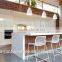 Modern Design PMMA Solid Surface +solid Wood Built Kitchen Center Bar Table