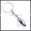 Custom stainless steel clothes hanger shape Key Chain with low moq manufacturer