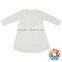 Asymmetrical Design New Model Kids Tshirts Plain White Soft Cotton Long Sleeve Girls Shirt