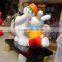 Giant fiberglass snowman Christmas decoration