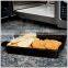 Square 28 oz Microwavable plastic black bowl with Lid for sale, Custom plastic black Microwavable bowl for sandwiches