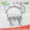 WCE7135 Hot Sale Stainless Steel Wire Frame Cup and Toothbrush Holder