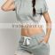 Women's Cheap Fashion Casual American Style Clothing Mesh Trim 2 Piece Set Crop Tops + Pocket Shorts Outfit Suit