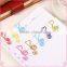 Custom assorted music note deign metal wire paper clips
