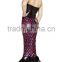 Off the shoulder black purple sexy mermaid cosplay dress with fish tail MZ001