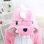 flannel cartoon adult animal jumpsuit animal pajamas jumpsuit pink dinosaur design