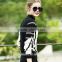 Latest design black and white stripe turtleneck sweater for women