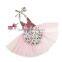 Latest kids dress sequin romper tutu set baby skirt tutu