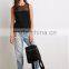 2017 women's sleeveless low armhole t shirt casual 100 cotton tank top
