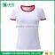 2017 Latest Fashion Summer 100% Cotton Slim Fit Round Neck Women Blank T Shirt