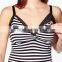 hot sale sleeveless striped v neck lace maternity tank top vest