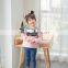 S60635B 2017 New girl's stripe neck long sleeve cotton child t-shirt