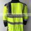 Polyester contrast high visibility safety Europe birdeye sew-on tape reflective polo shirt