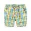 Good quality full plaid printing boys shorts