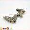 10.5cm M shape Antique Bronze Handmade Kiss Lock Handbag Clutch Frame