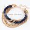 braided multilayer bracelet alloy bangle jewelry gold plated pulseras women bracelets