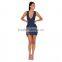 B33775A 2017 Autumn Party fashion mature Women suede bandage dress