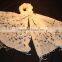 hand embrodiery bead work on 100 % hand woven cotton scarf